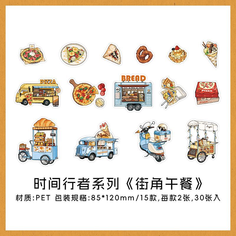 PET Sticker Pack - Time Walker Series, 30 Pcs - ViktaShop