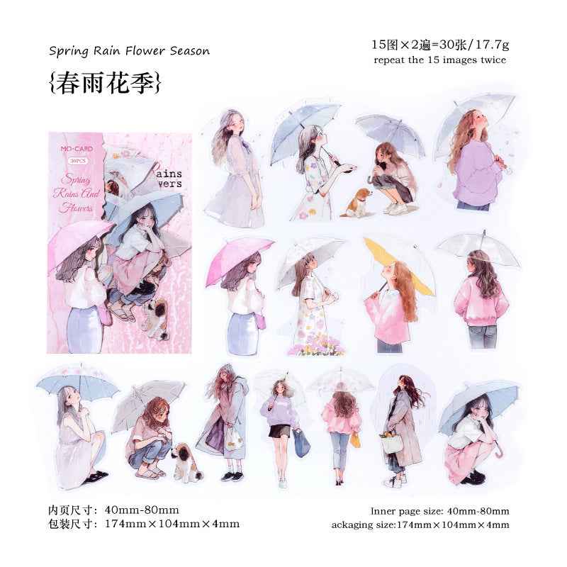 Rain Sound Overture Series PET Stickers