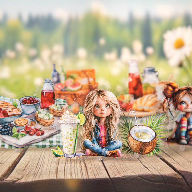 Summer Fruit Series, Colorful Cartoon PET Sticker Pack, 4 Options - ViktaShop