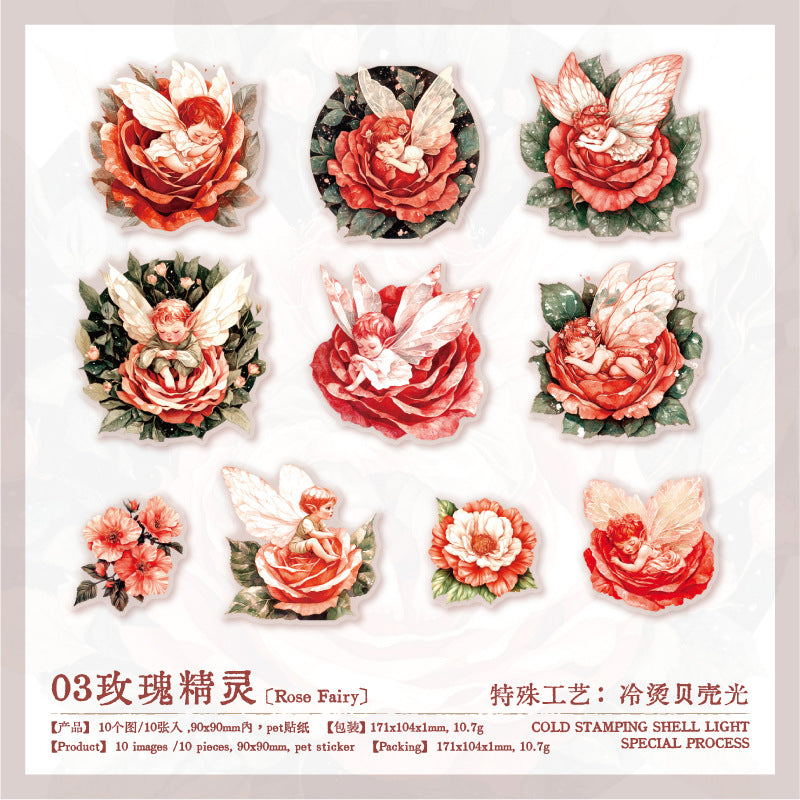 Elf Kingdom Series PET Stickers - 10 Pcs - ViktaShop