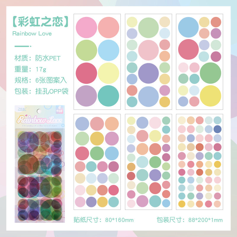 White Ink-Free Flat Stickers – Pink & Dreamy, 4 Styles, 6 Pcs - ViktaShop