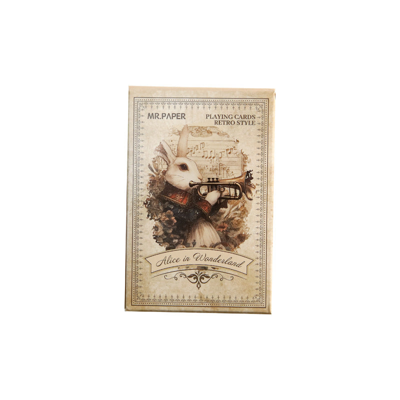 Poker Cards - Retro Alice Series Animal Puzzle Theme, 55 Pcs - ViktaShop