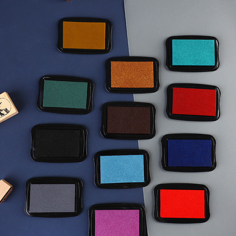 Retro Color Ink Pad – 12 Color Options, for Finger Painting & Stamp DIY - ViktaShop