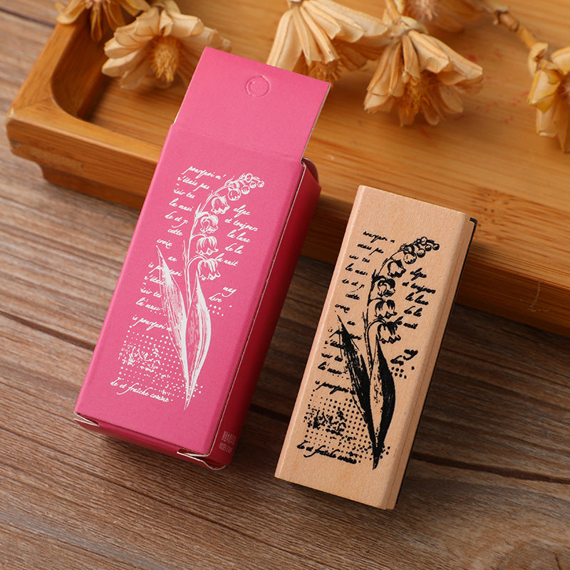 Wooden Stamp – Botanical & Girl Designs, 6 Options - ViktaShop