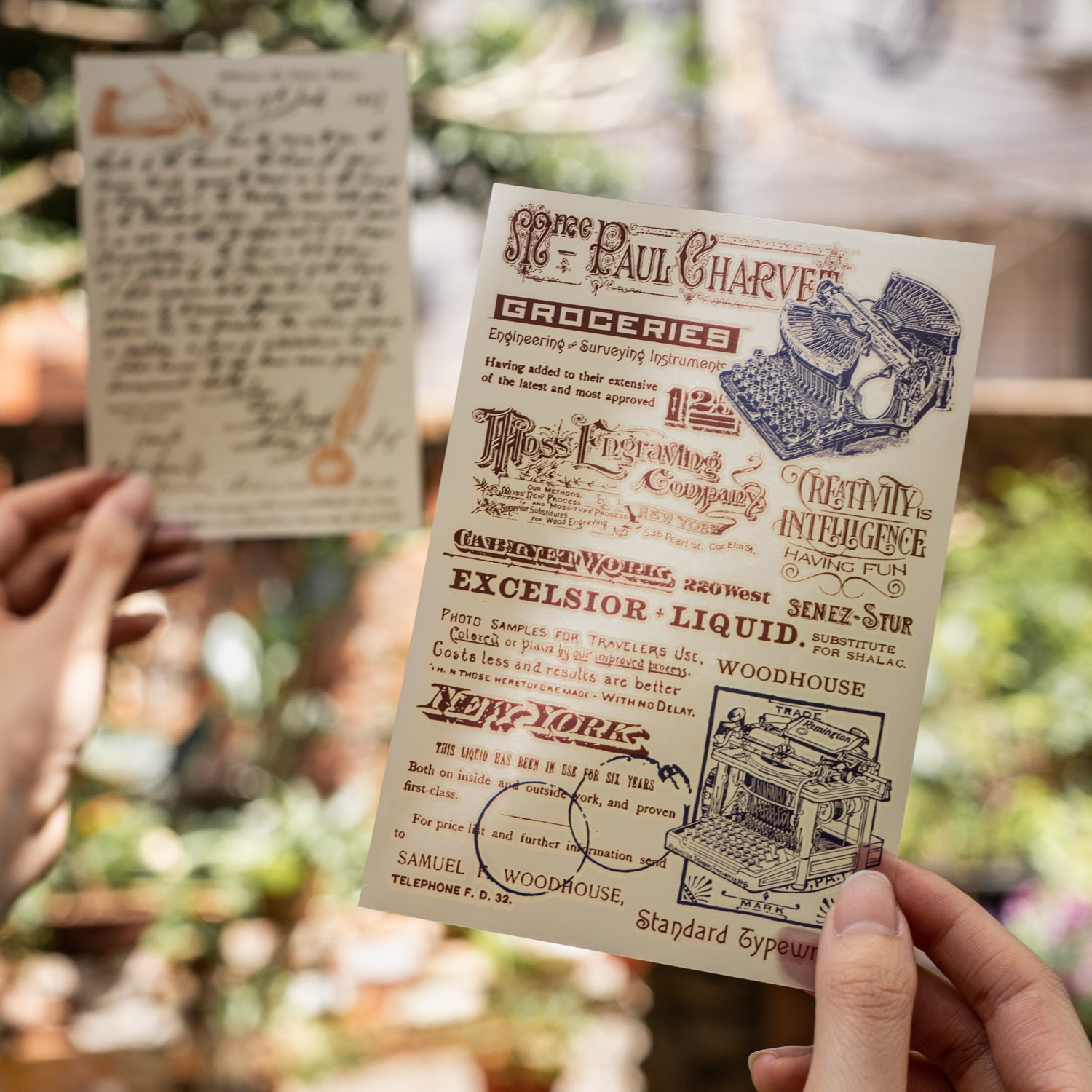 Transfer Sticker Notes Manuscript Landscape, 6 Options - ViktaShop