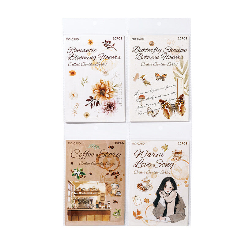 Romantic Art Handbook Decorative Stickers, 10 Pcs - ViktaShop