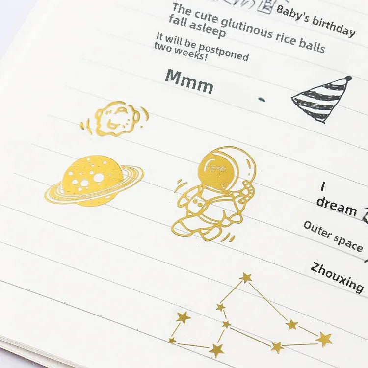 Tichen Gilded Snowflake & Star Stickers - 8 Designs - ViktaShop