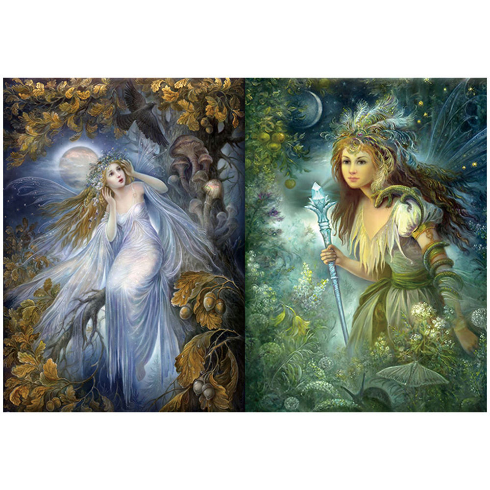 Retro Fantasy Angel Material Paper - European Style Series, 12 Sheets - ViktaShop