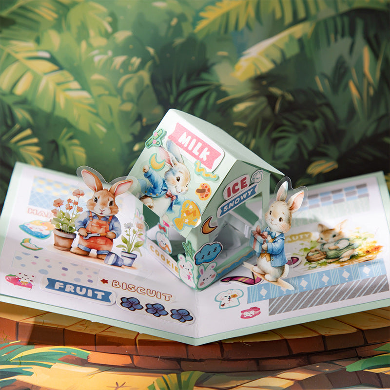 PET Sticker Pack - Peter Rabbit's Life Series - 15 Pcs - ViktaShop