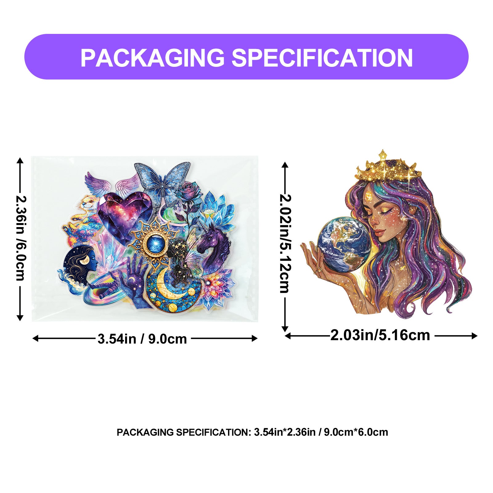 Punk Star Map Series Transparent PET Stickers, 50 Pcs - ViktaShop