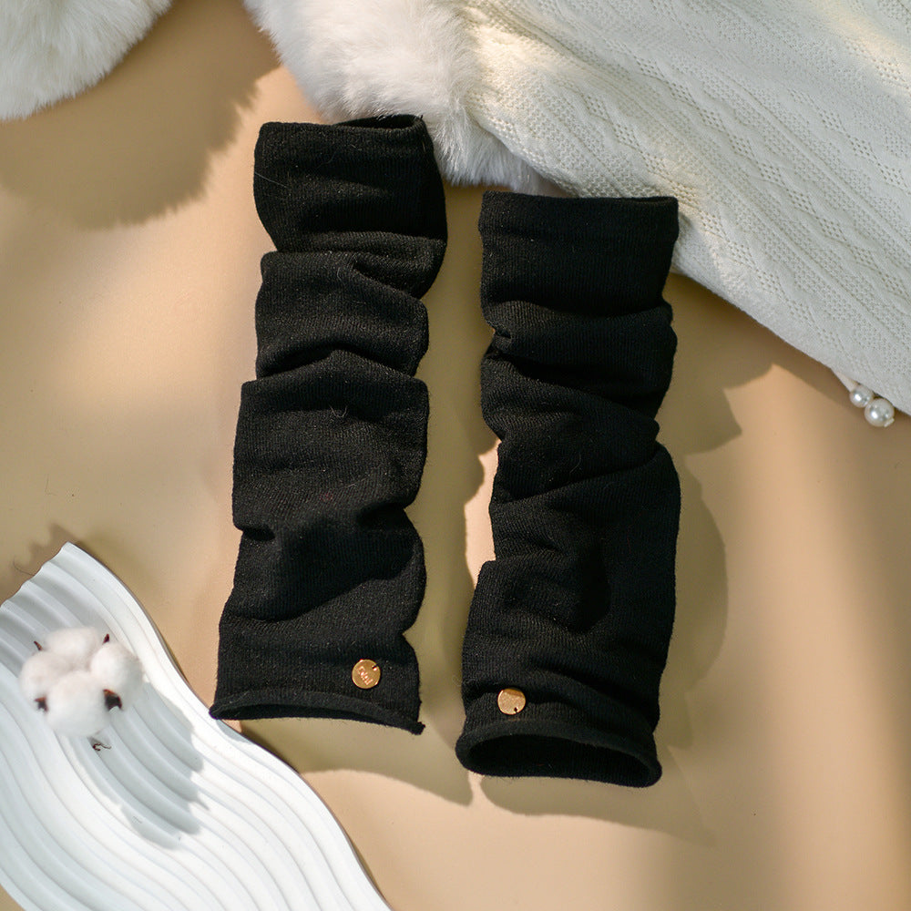 Solid Color High-Grade Wool Stacked Sleeve – Decorative Arm Guard for Scrapbooking - ViktaShop