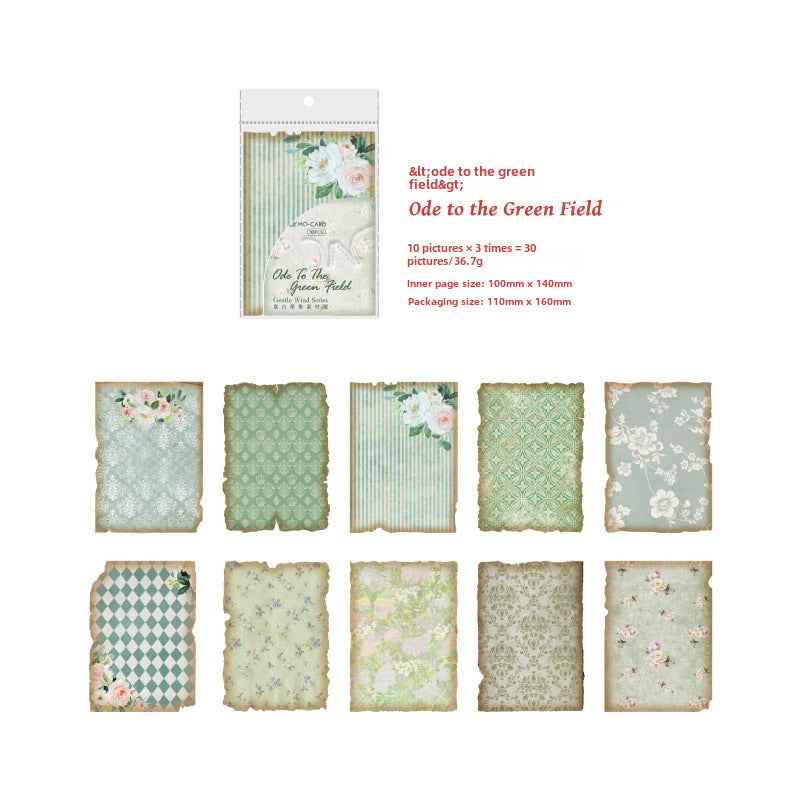 Vintage Material Paper – Soft Wind Series 30 Sheets