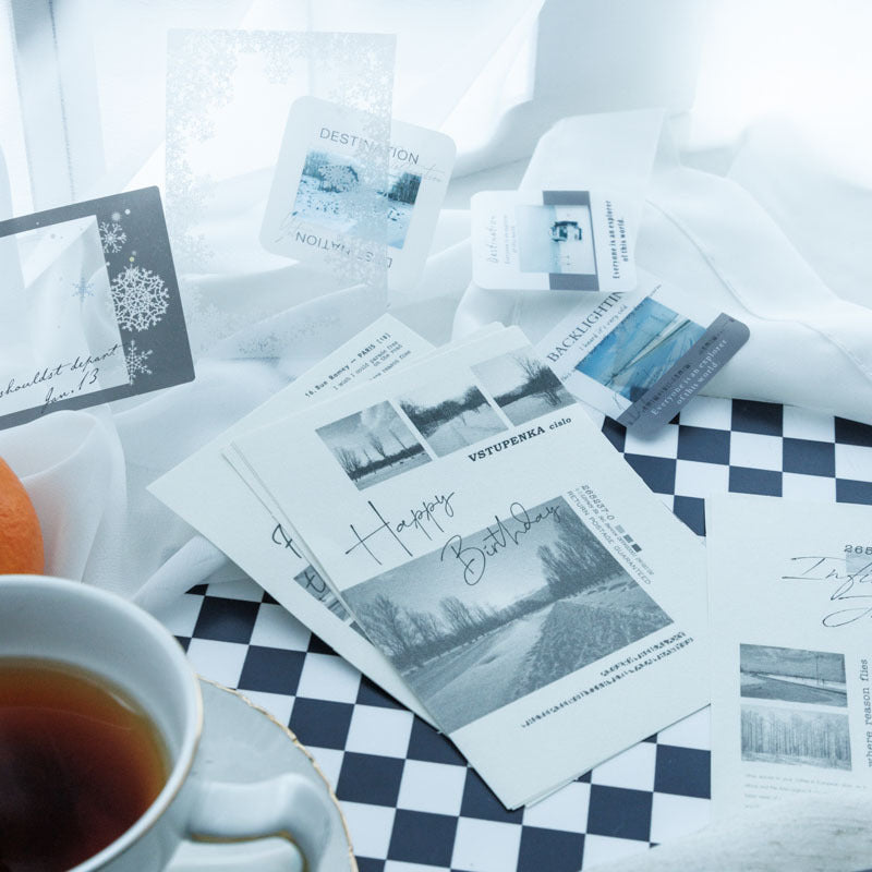 Winter Flower Paper Pack - Retro European Series, 4 Options - ViktaShop