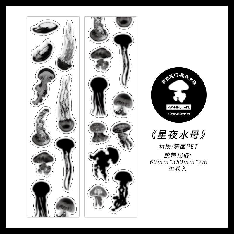 PET Matte Die-cut Tape - Foggy City Alone Series, 2m - ViktaShop