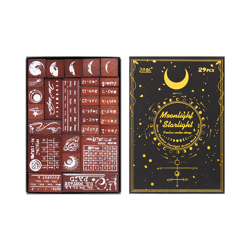 Beech Rubber Stamp Set – Galaxy Overflowing Series, 29 Pcs - ViktaShop