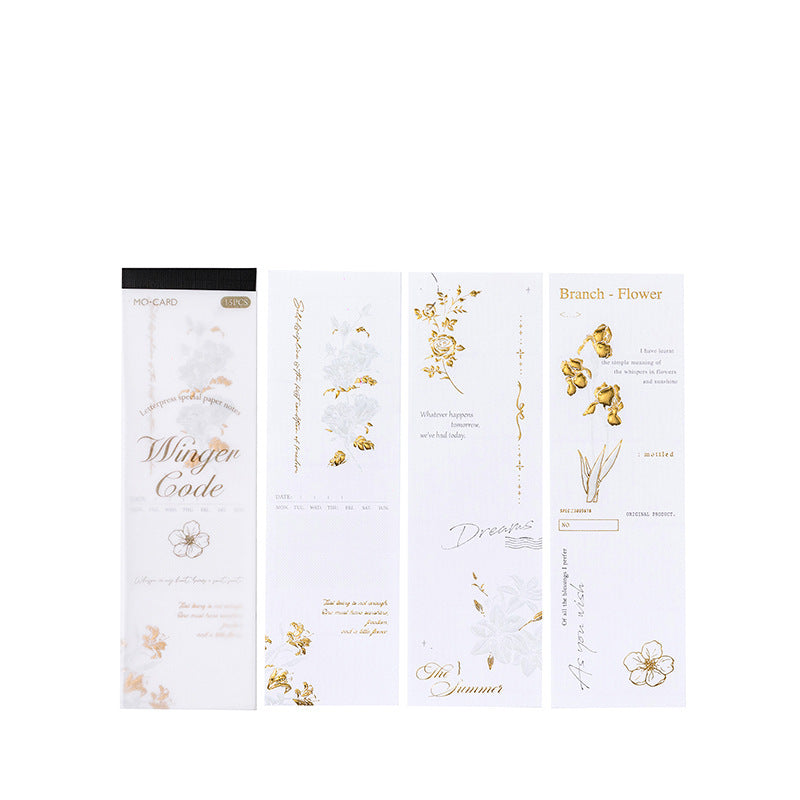 Retro Special Paper with Bronzing, Long Strip Relief, 10 Sheets - ViktaShop