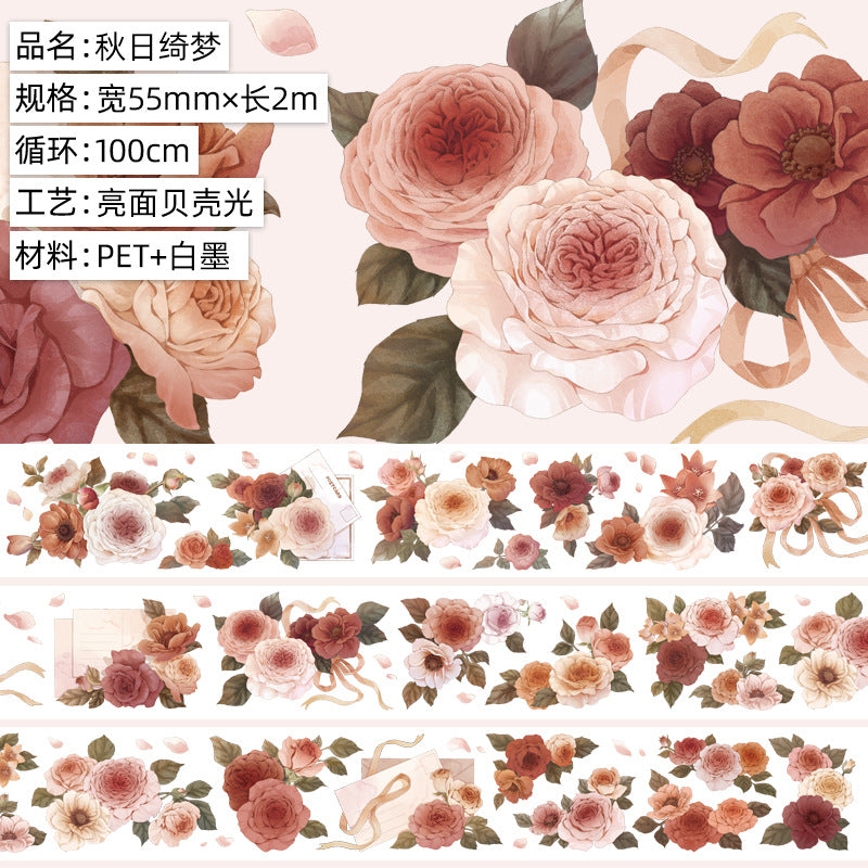 Retro Flower Shell Light PET Tape – Special Material DIY - 2m - ViktaShop