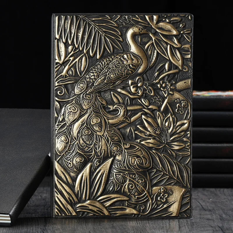 A5 Peacock Hardcover Business Notebook, 4 Options - ViktaShop