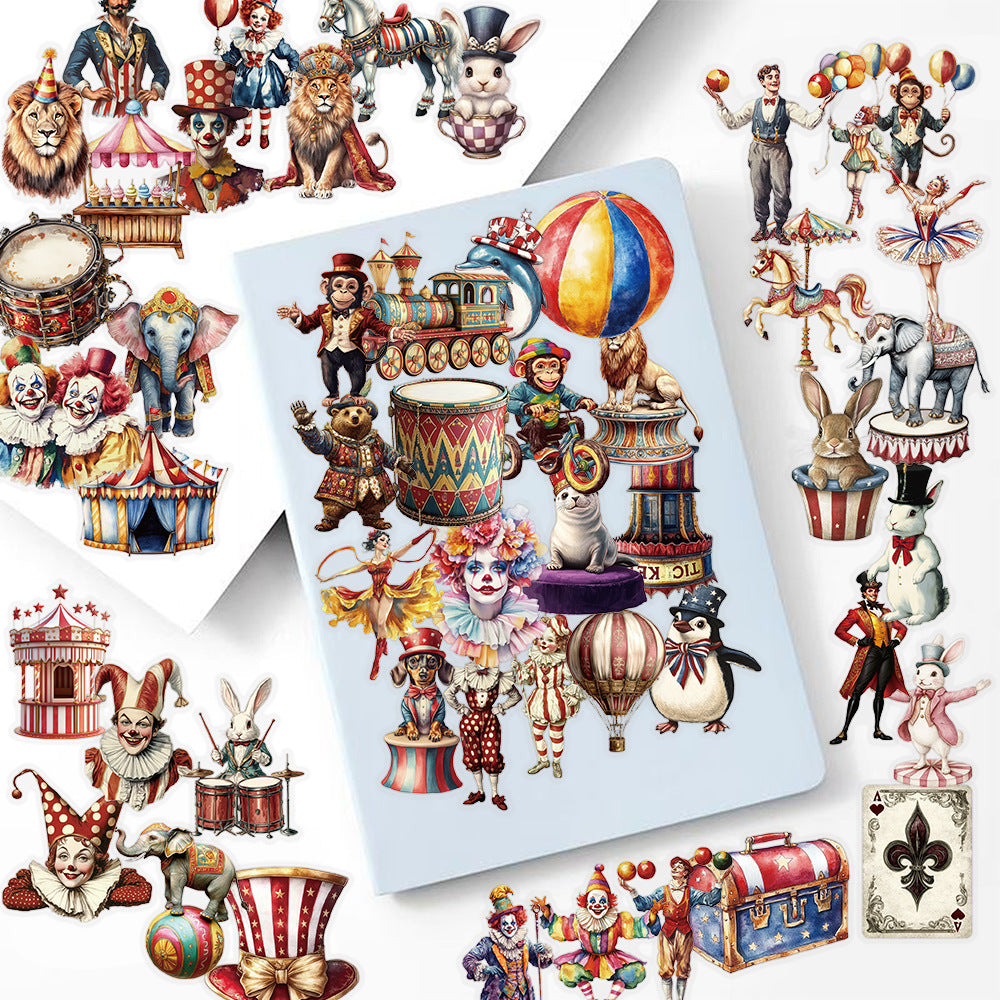 Cartoon Creative Decorative Circus Stickers, 50 Pcs - ViktaShop