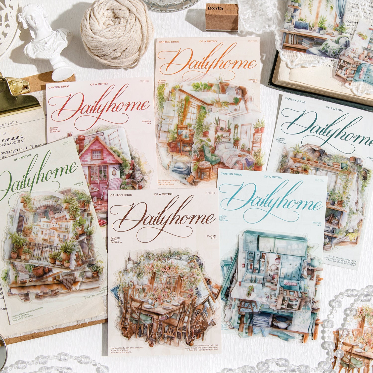 PET Sticker Pack - Daily Life Scenes, 20 Pcs - ViktaShop