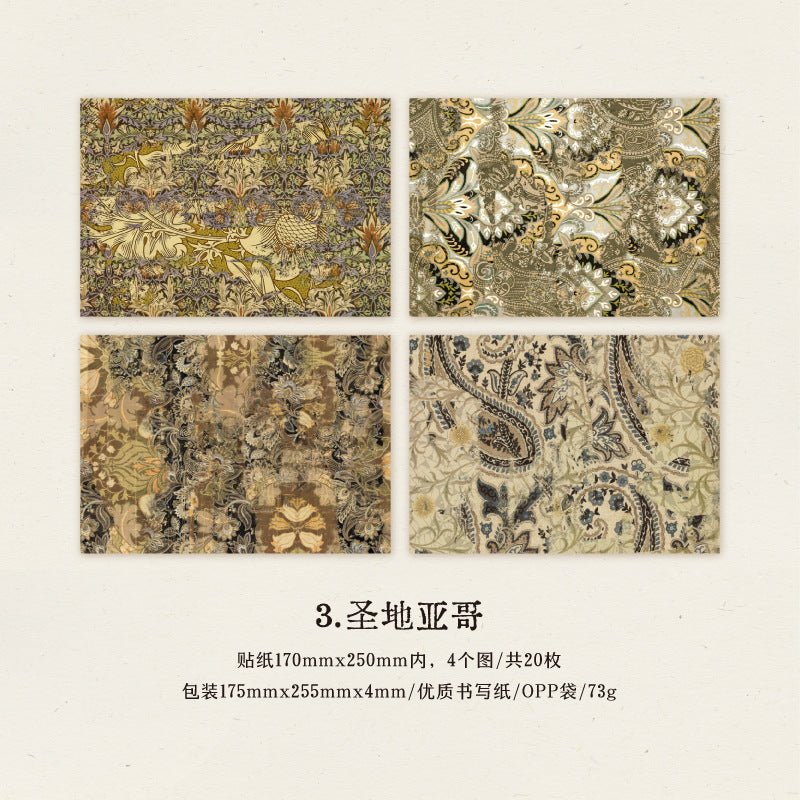 Baroque Relics Material Paper - 15 Pcs - ViktaShop