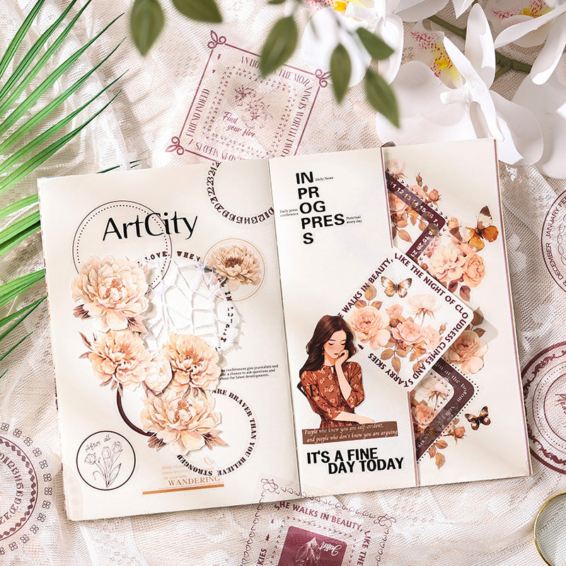 Transparent PET Sticker Set - DIY Diary Decoration, Retro Lace Design, 6 Options - ViktaShop