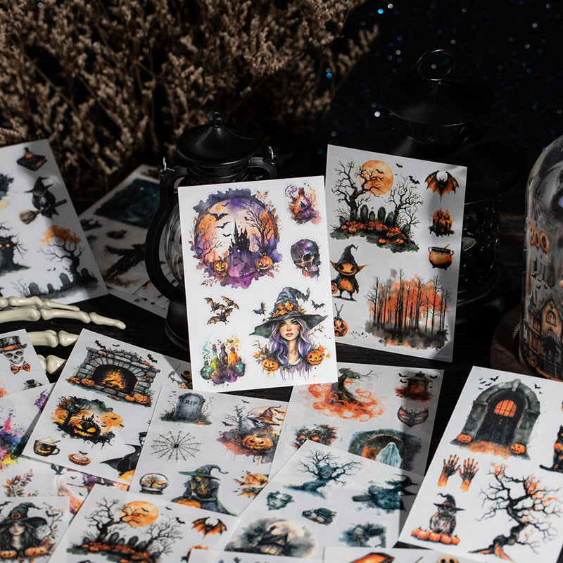 Dark Gothic Wind Transfer Sticker – Gothic Besieged City Series, 5 Pcs - ViktaShop