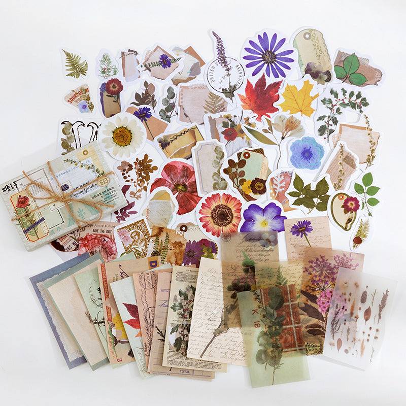 Vintage Design Stickers - Retro Aesthetic, 60 Pcs - ViktaShop