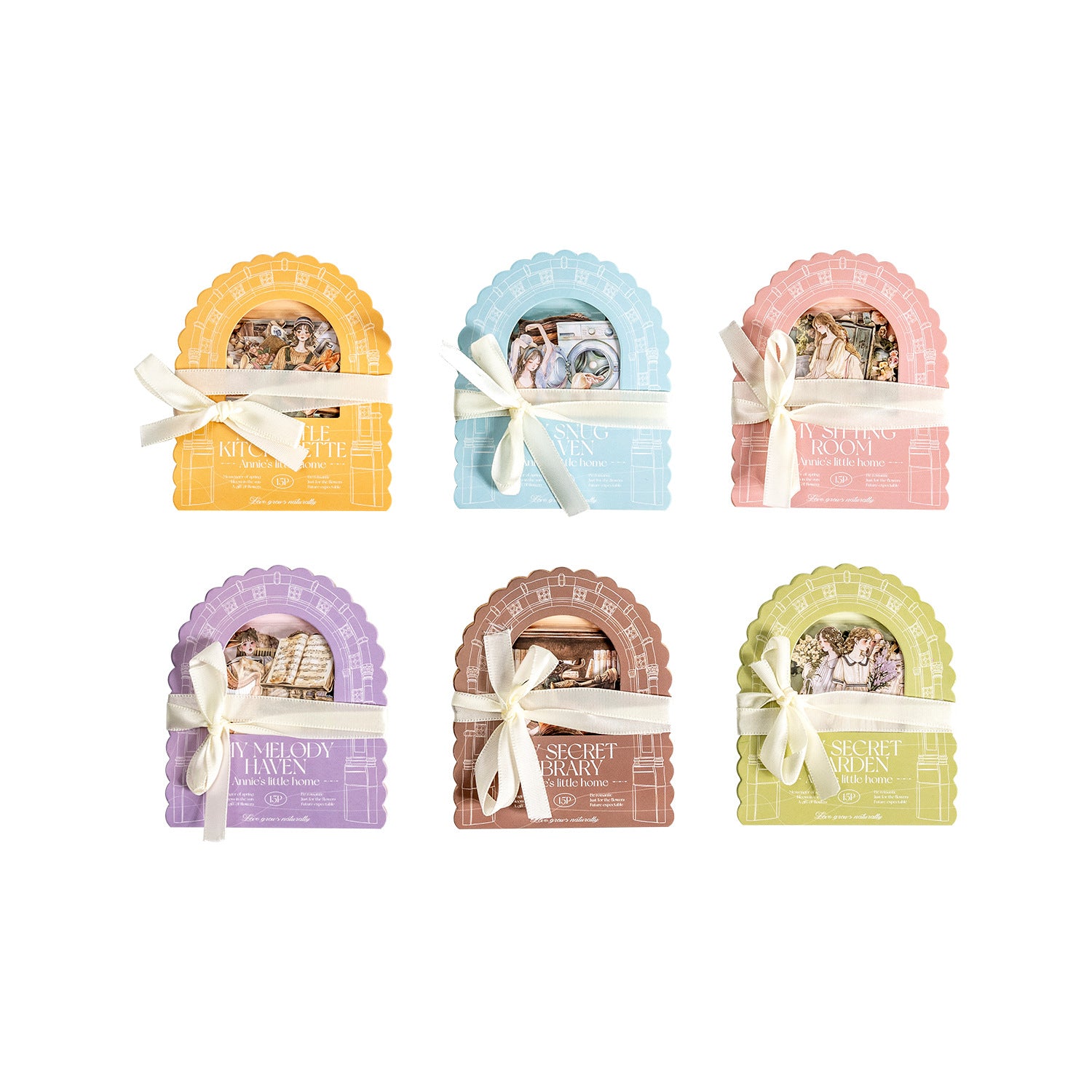 Annie’s Small Home Sticker Pack – Furniture & Landscape Hard Cards, 6 Options - ViktaShop