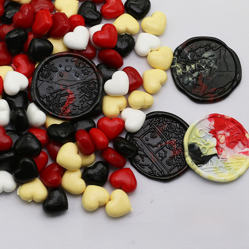 Colorful Heart-Shaped Fire Paint Wax Grain - ViktaShop