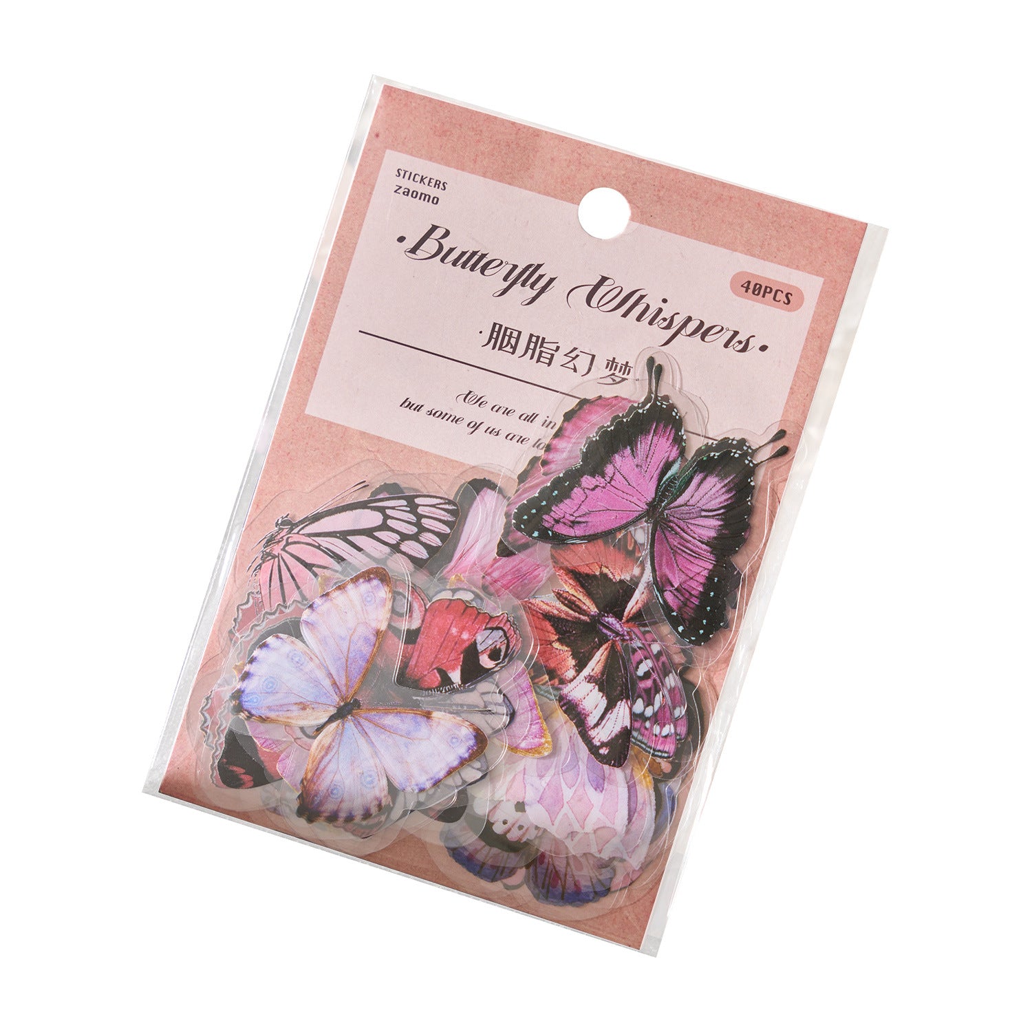 Butterfly PET Sticker Bag - Flowers & Butterfly, 6 Options - ViktaShop