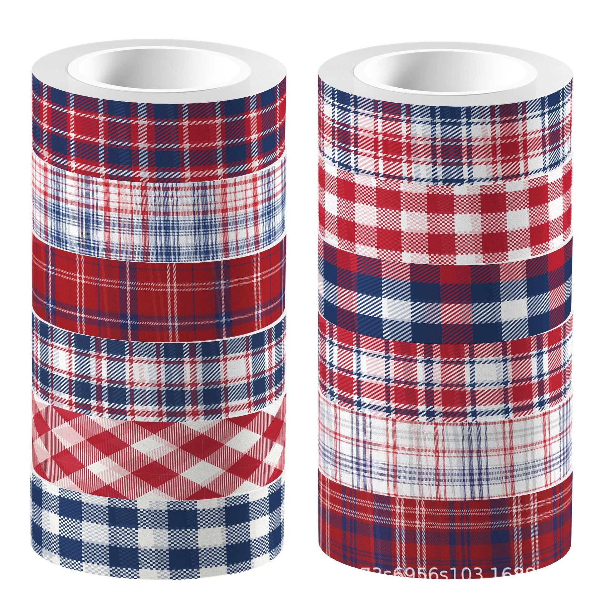 Plaid American Independence Day Washi Tape – Transparent Roll, 5m - ViktaShop