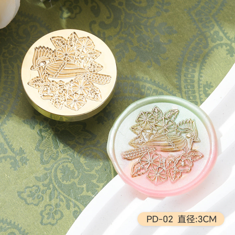 Flower & Bird Series Wax Seal Stamp – Copper Head Design - ViktaShop