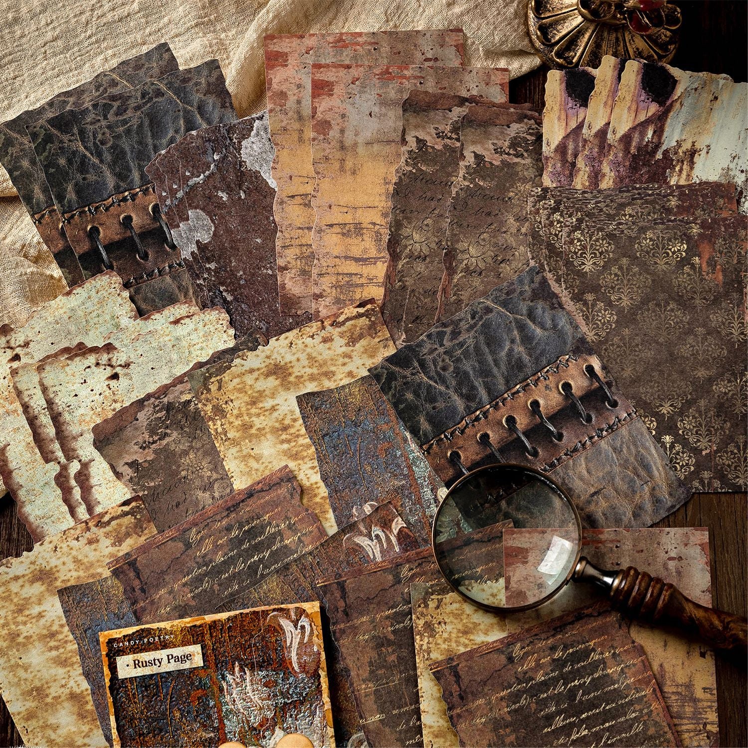 Sugar Poem Light Paper - Mottled Rust Shadow Series, 30 Sheets - ViktaShop