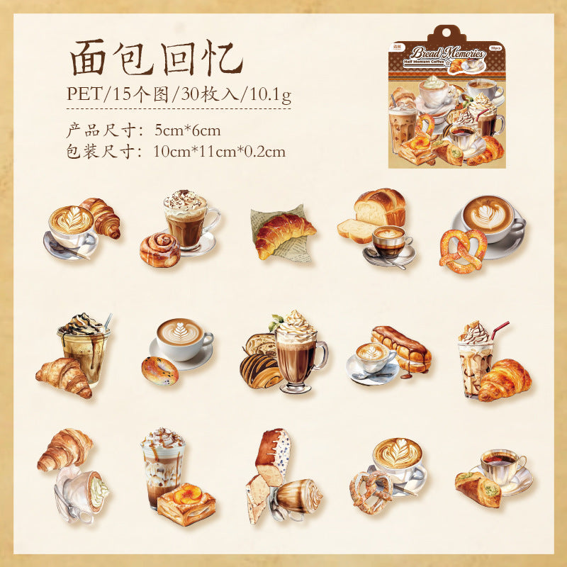 Leisure PET Sticker Bag – Half Engraved Coffee Series, Waterproof, 4 Options - ViktaShop