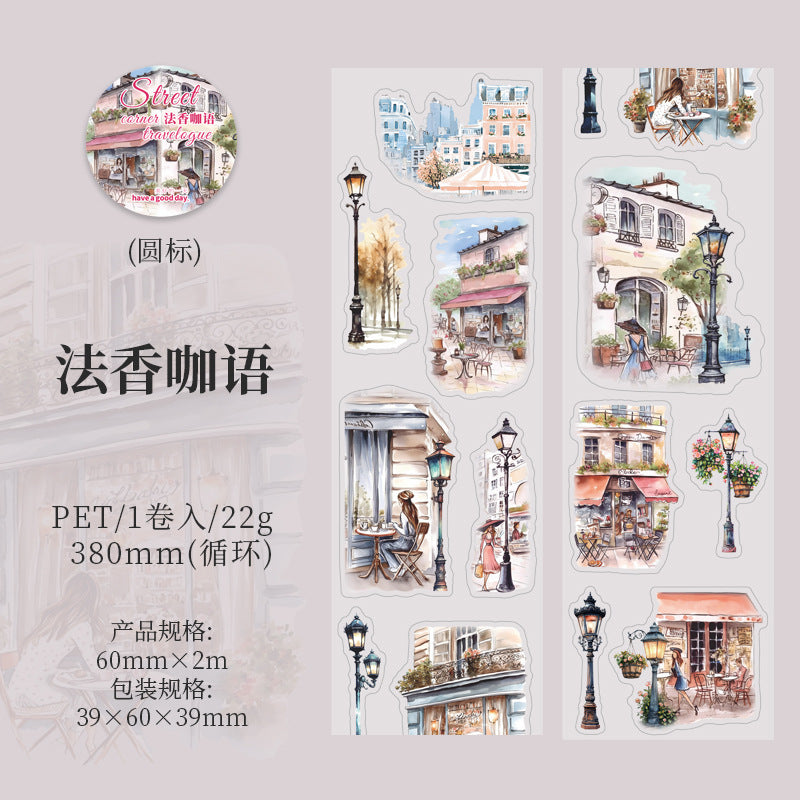 Street Corner Travel Notes PET Tape – A Beautiful Day Series, 2m - ViktaShop