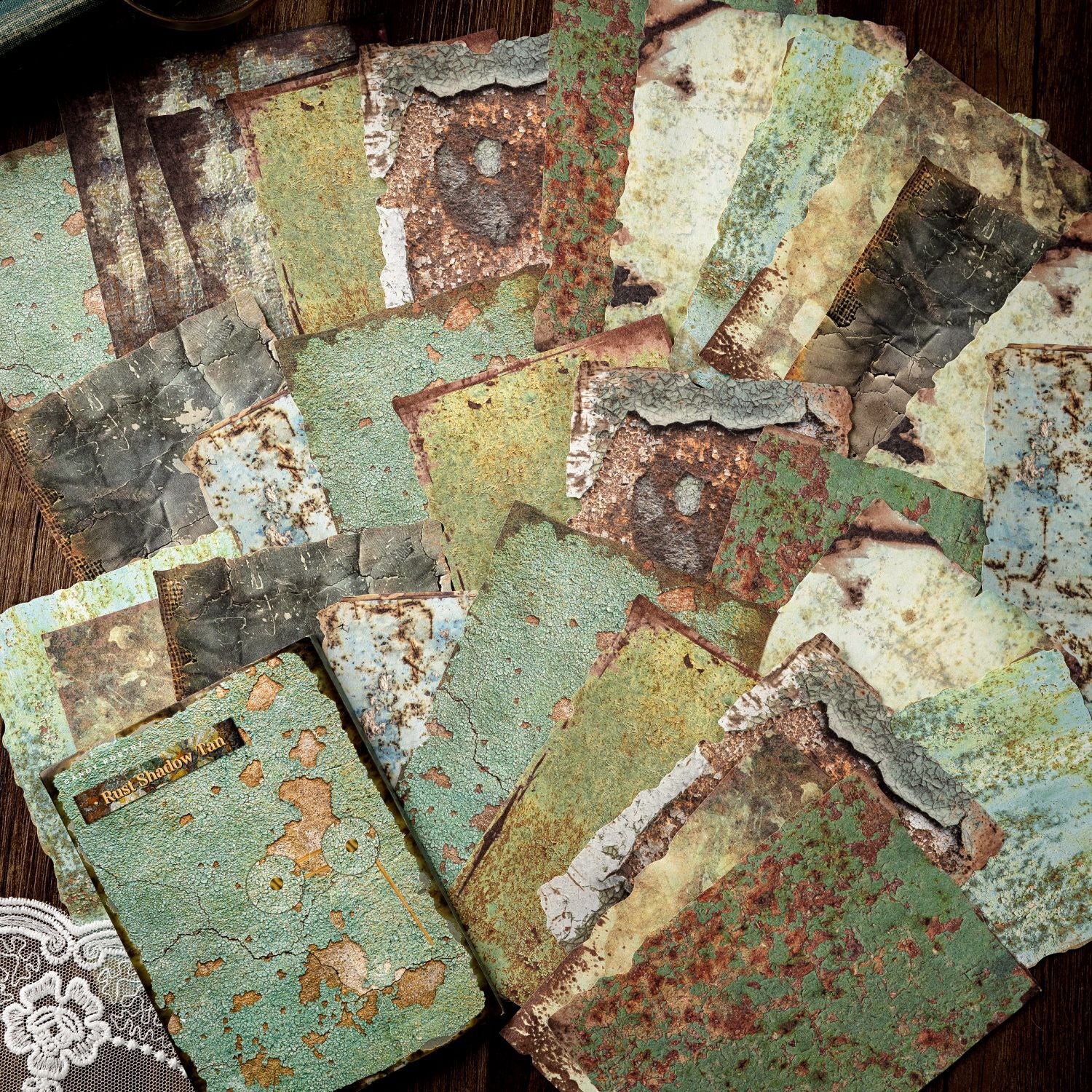 Sugar Poem Light Paper - Mottled Rust Shadow Series, 30 Sheets - ViktaShop