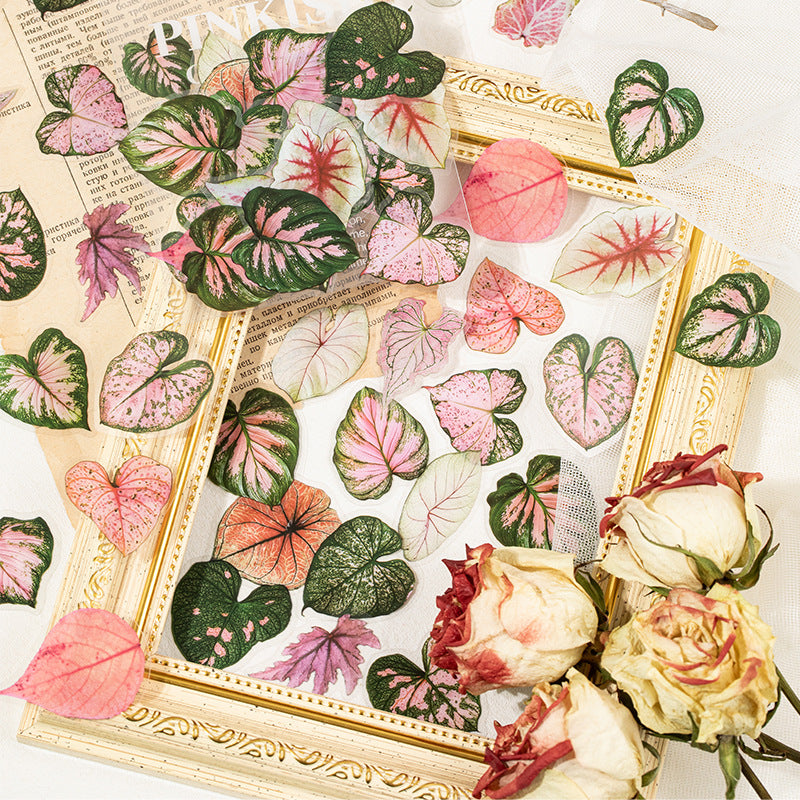Leaf Theme Simulation Sticker – DIY Hand Account, 4 Options - ViktaShop