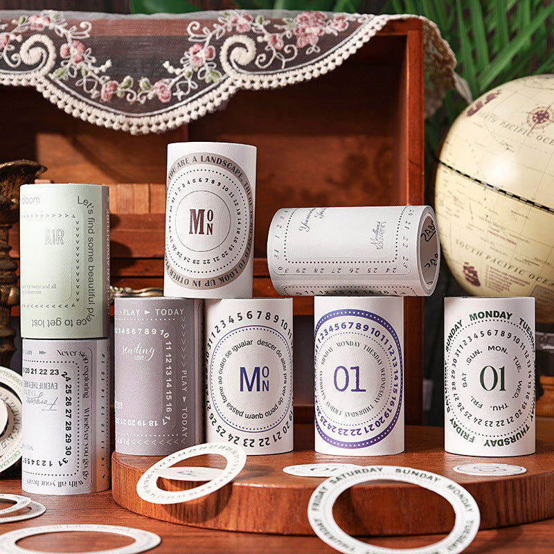 Moran’s Border English Tape Set - DIY Journal Sticker Box, 2 Options - ViktaShop