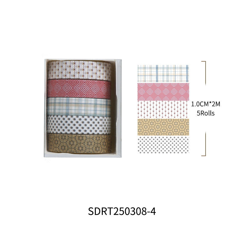 Plain Paper Washi Tape Set – Neutral Collage Series, 12 Options - ViktaShop