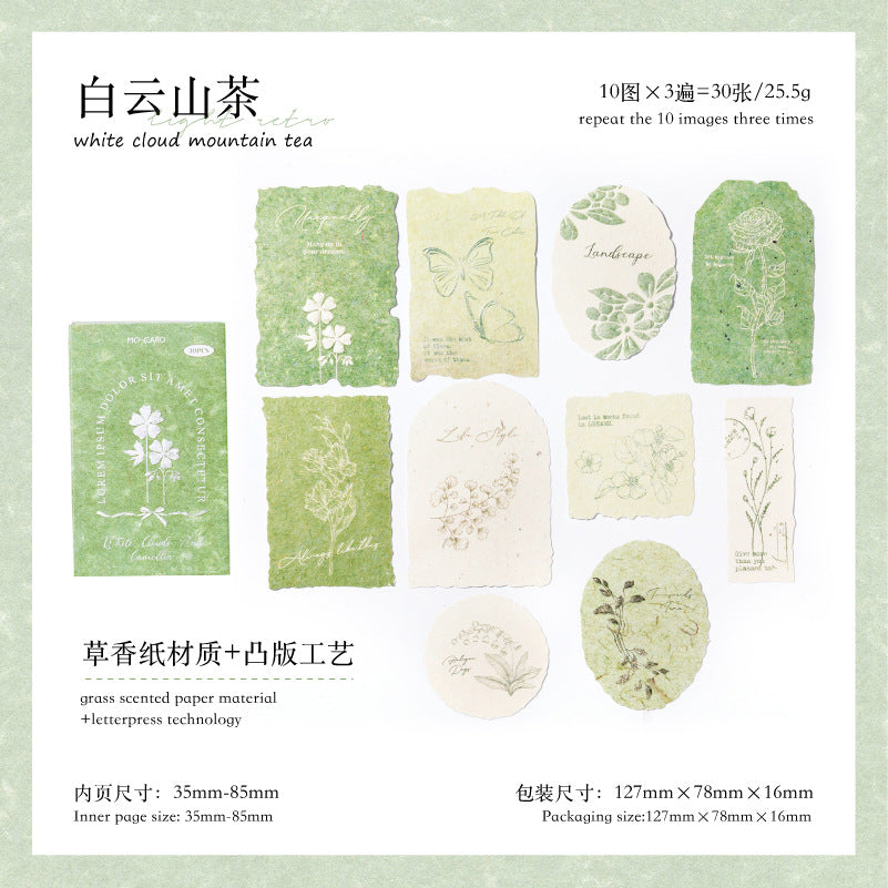 Relief Paper Stickers - Forest Overture, Flowers & Plants Theme, 30 Pcs - ViktaShop