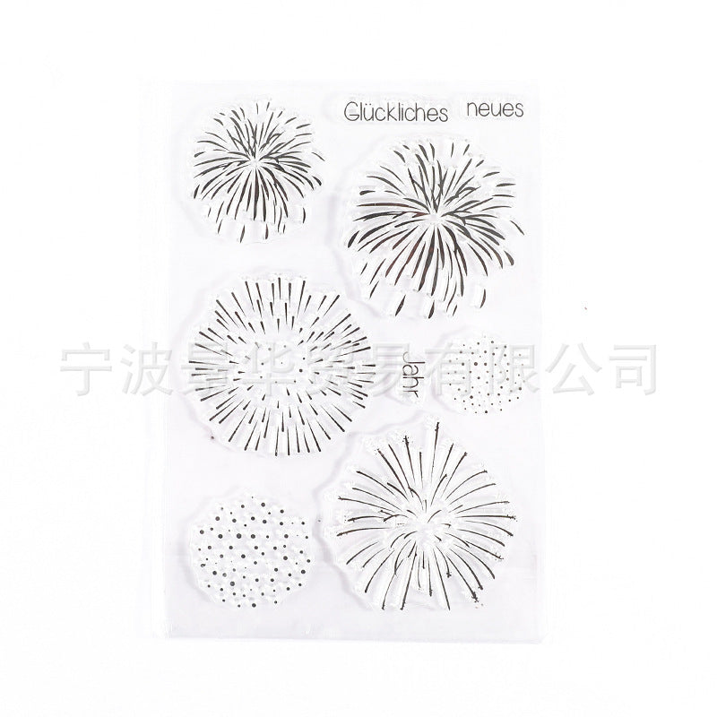 Transparent Fireworks Stamp, Clear Silicone Seal for Scrapbook & Journal DIY - ViktaShop