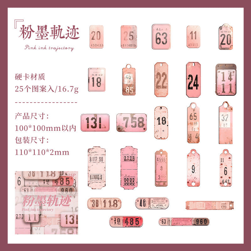 Retro Number Label Stickers – Digital Deconstruction Series - ViktaShop