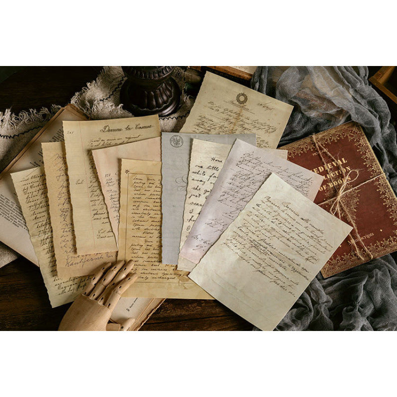 Retro Old Paper Scrapbooking Wall Stickers – Nostalgic Newspaper & Book Decoration, 12 Options - ViktaShop