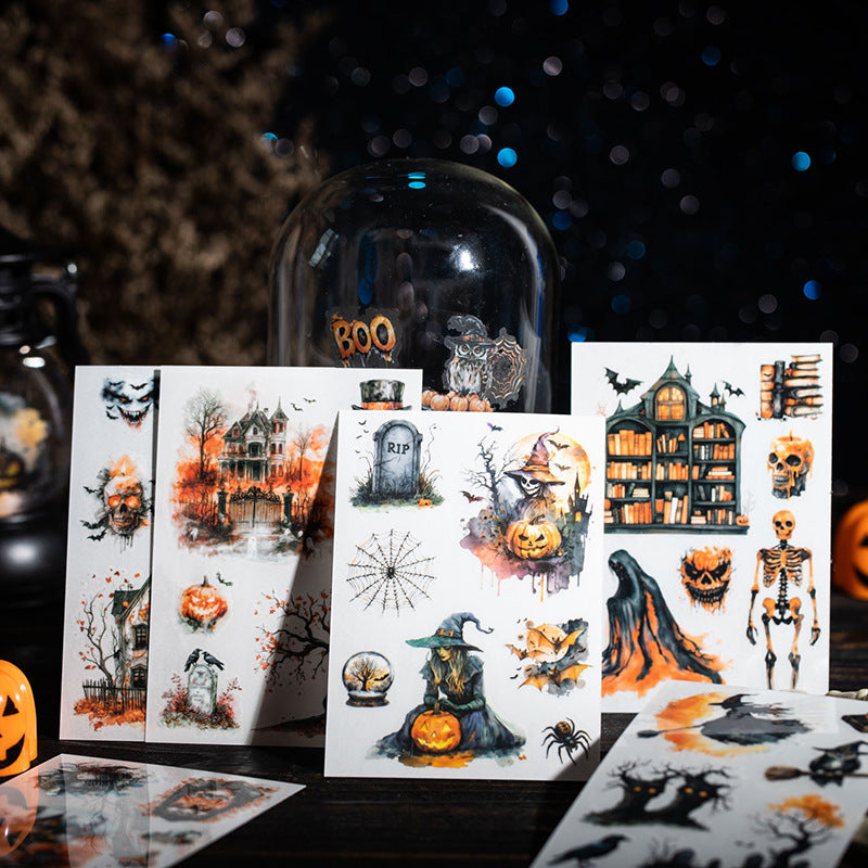 Dark Gothic Wind Transfer Sticker – Gothic Besieged City Series, 5 Pcs - ViktaShop