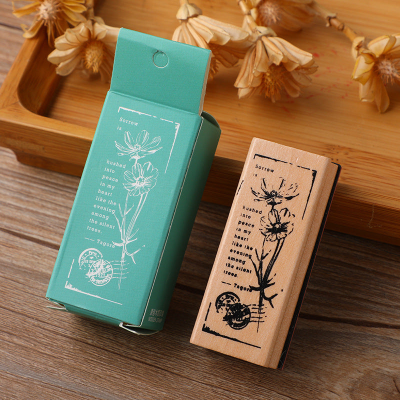 Wooden Stamp – Botanical & Girl Designs, 6 Options - ViktaShop