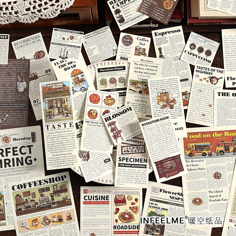 Writable Material Pack - Light Retro Series, 20 Pcs - ViktaShop