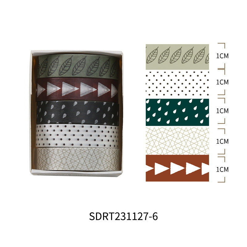 Salt Sunseeker Series – Retro Style Paper Washi Tape Set, 2m - ViktaShop