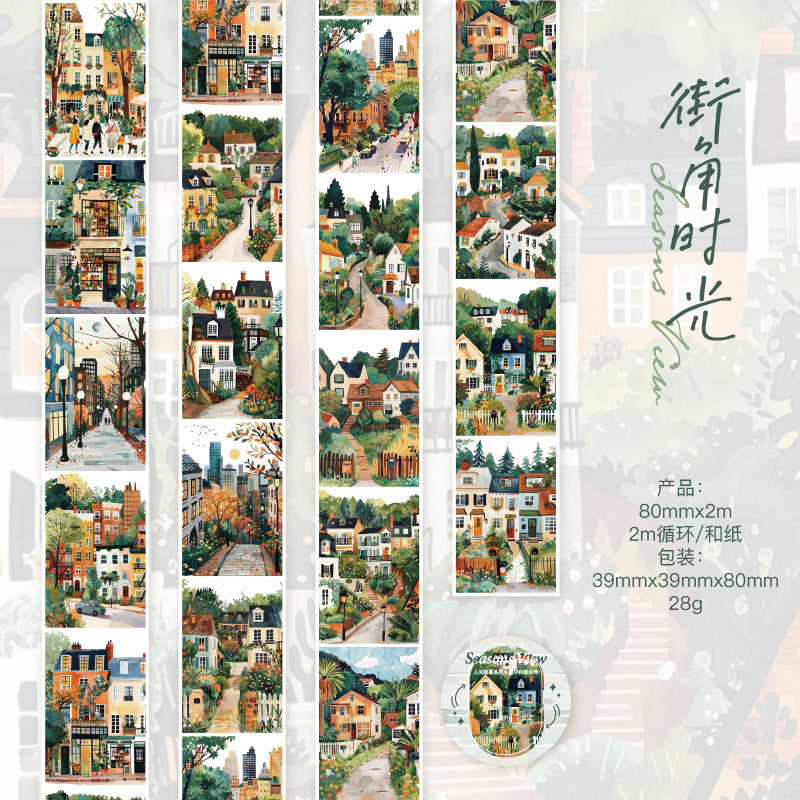 Twilight Washi Tape – Memories of the Journey, World Scenery, 2m - ViktaShop