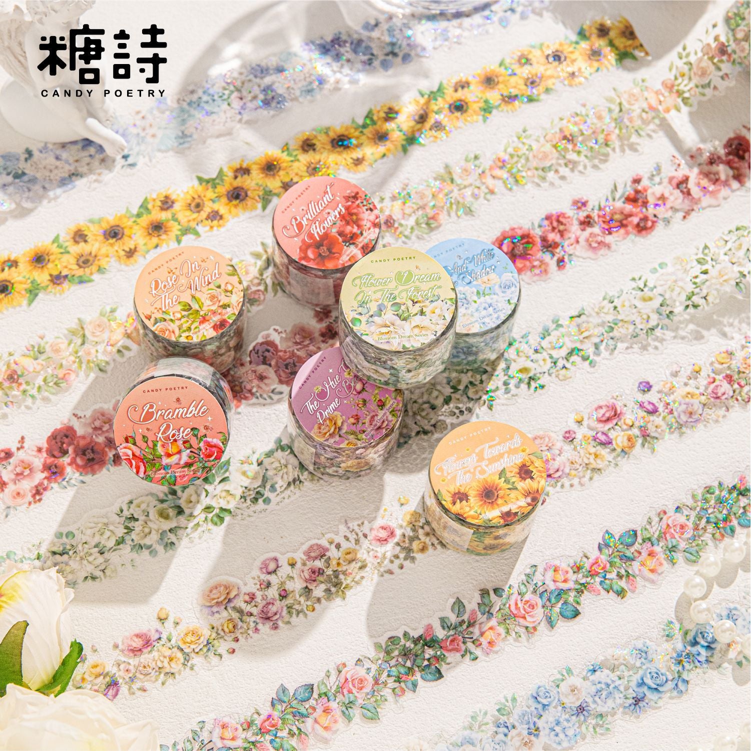 Sugar Poem Ice Crystal PET Special-Shaped Tape - ViktaShop
